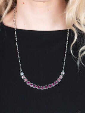 Paparazzi Jewelry Accessories - Throwing SHADES - Pink Necklace - Vintage